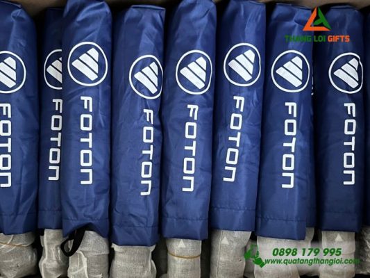 Ô Dù Cầm Tay Gập 3 Màu Xanh - In Logo Doanh Nghiệp FOTON