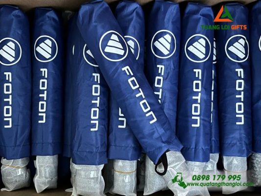 Ô Dù Cầm Tay Gập 3 Màu Xanh - In Logo Doanh Nghiệp FOTON