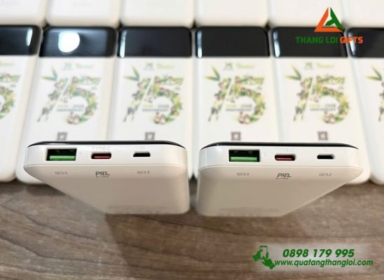 Pin Sạc Dự Phòng Hoco 10.000mAh - In Logo Doanh Nghiệp BAMBOO