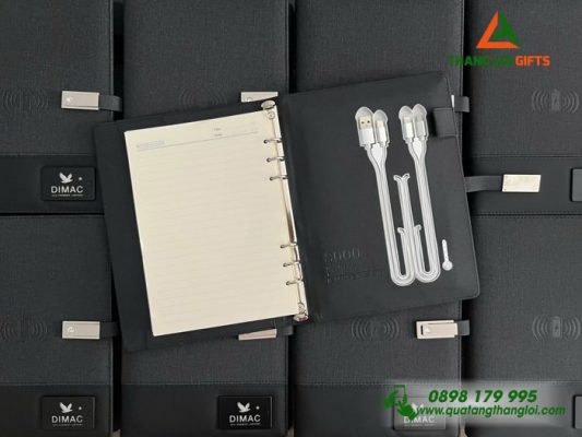 Sổ Tay Đa Năng 8.000mAh Màu Đen - Khắc Logo Công Ty Luật DIMAC