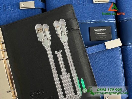 Sổ Tay Đa Năng 8.000mAh - Khắc Logo Doanh Nghiệp Suntory Pepsico