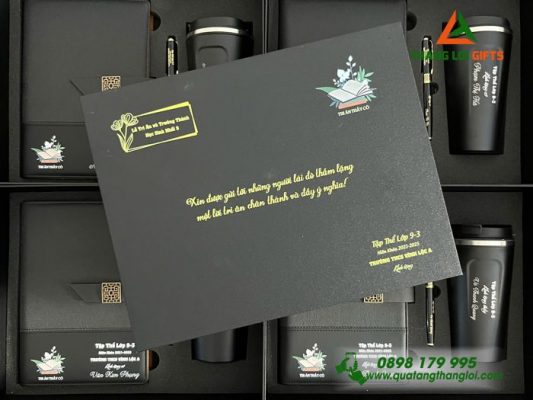 Set Quà Tặng (Sổ+Ly+Bút) – In Khắc Nội Dung Làm Quà Tặng Phụ Nữ