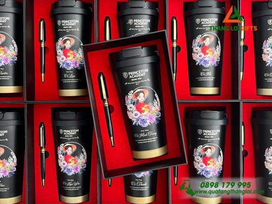 Combo Quà Tặng (Ly+Bút) - In Khắc Tên Nhân Ngày Phụ Nữ 8-3