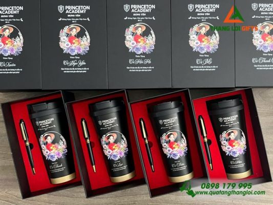 Combo Quà Tặng (Ly+Bút) - In Khắc Tên Nhân Ngày Phụ Nữ 8-3