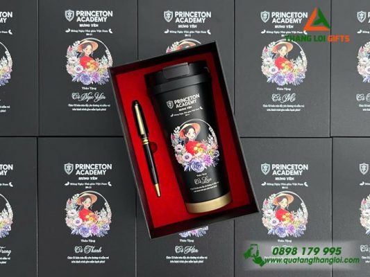 Combo Quà Tặng (Ly+Bút) - In Khắc Tên Nhân Ngày Phụ Nữ 8-3