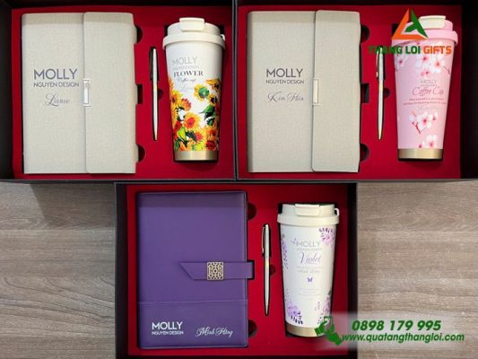 Giftset (Sổ+Ly+Bút) - In Khắc Logo Doanh Nghiệp MOLLY Nguyen Design