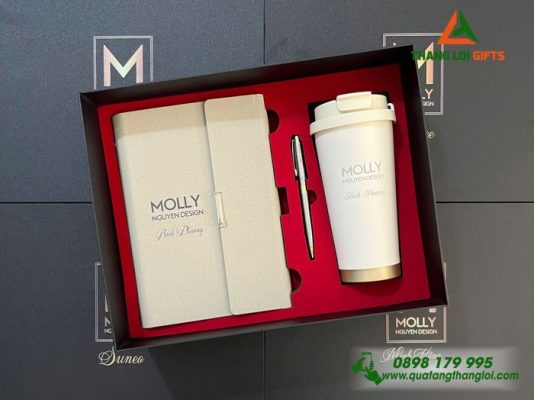 Giftset (Sổ+Ly+Bút) - In Khắc Logo Doanh Nghiệp MOLLY Nguyen Design