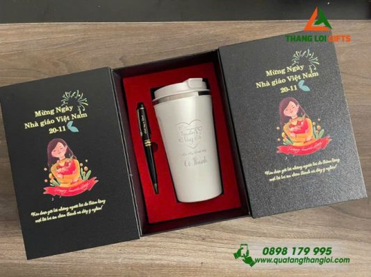 Combo Qùa Tặng (Ly+Bút) - In Khắc Hình Ảnh Nhân Ngày Phụ Nữ
