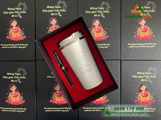 Combo Qùa Tặng (Ly+Bút) - In Khắc Hình Ảnh Nhân Ngày Phụ Nữ