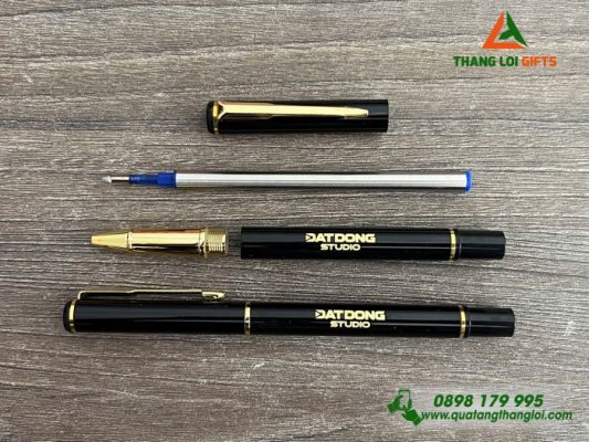 Bút Ký Kim Loại Nắp - Khắc Logo Doanh Nghiệp Đất Đồng STUDIO