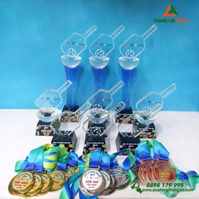 Cup Pha Lê - In Logo Pickleball Vinh Danh Giải Thưởng