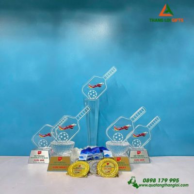 Cup Pha Lê - In Logo Pickleball Vinh Danh Giải Thưởng