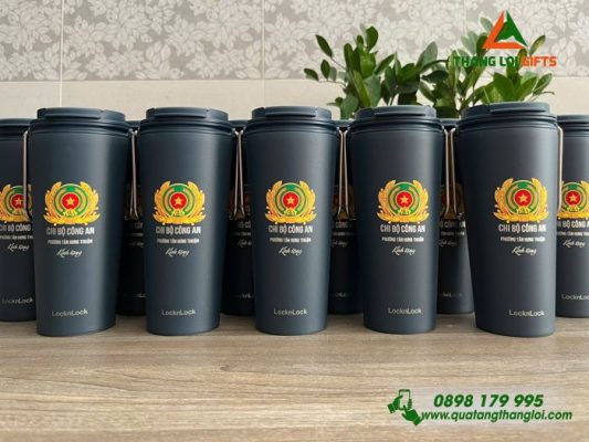 Ly Giữ Nhiệt Lock&Lock LHC4269 – In Khắc Logo Chi Bộ Công An