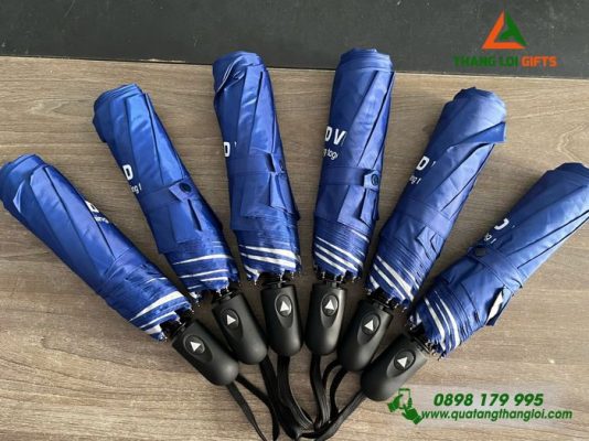 Ô Dù Cầm Tay Màu Xanh – In Logo Doanh Nghiệp R&D VPIC Group