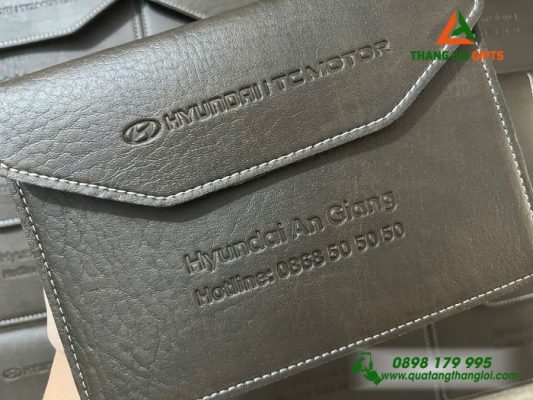 Ví Da Đựng Giấy Tờ Ô Tô – Dập Chìm Logo Hyundai An Giang