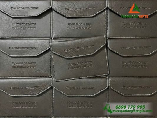 Ví Da Màu Nâu – Dập Chìm Logo Hyundai An Giang