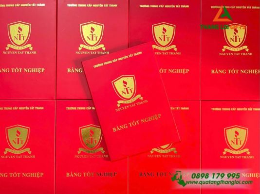 Bìa Đựng Giấy Tốt Nghiệp – Ép Kim Logo Trường ĐH Nguyễn Tất Thành