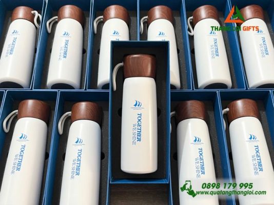 Bình Giữ Nhiệt Nắp Gỗ - In Logo Cam Ranh Riviera Beach Resort & Spa