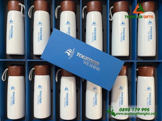 Bình Giữ Nhiệt Nắp Gỗ - In Logo Cam Ranh Riviera Beach Resort & Spa