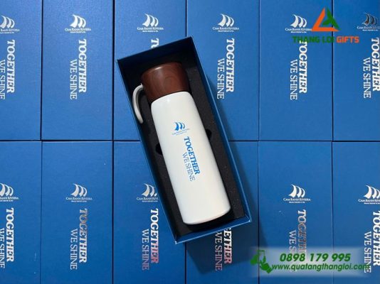 Bình Giữ Nhiệt Nắp Gỗ - In Logo Cam Ranh Riviera Beach Resort & Spa