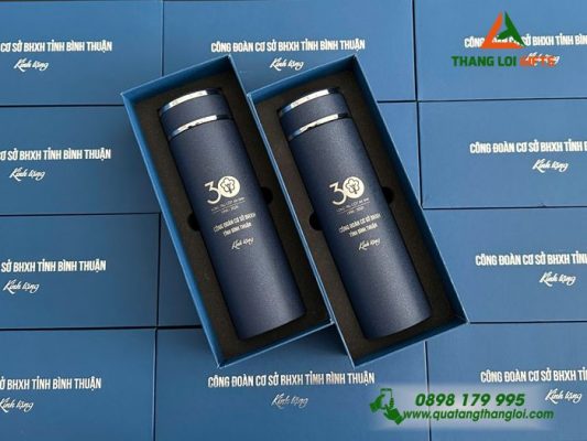 Bình Giữ Nhiệt - Khắc Logo Công Đoàn Cơ Sở BHXH Tỉnh Bình Thuận