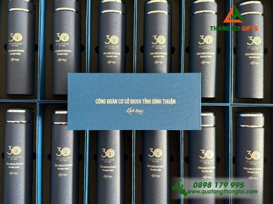 Bình Giữ Nhiệt - Khắc Logo Công Đoàn Cơ Sở BHXH Tỉnh Bình Thuận