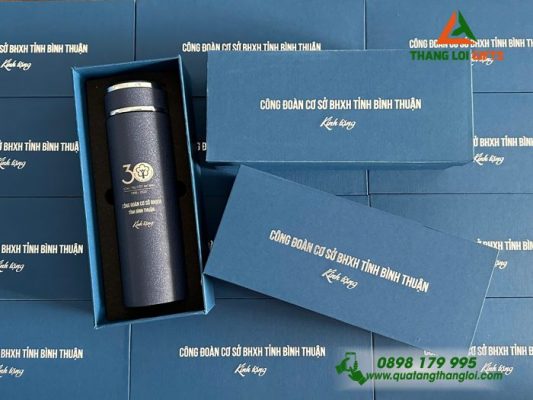 Bình Giữ Nhiệt - Khắc Logo Công Đoàn Cơ Sở BHXH Tỉnh Bình Thuận