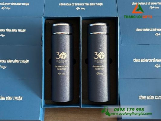 Bình Giữ Nhiệt - Khắc Logo Công Đoàn Cơ Sở BHXH Tỉnh Bình Thuận