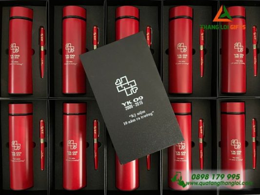 Bộ Quà Tặng (Bình+Bút) – In Khắc Logo Kỷ Niệm 10 Năm Ra Trường