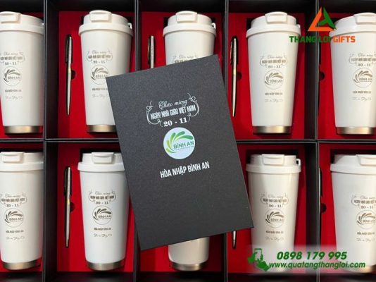 Set Quà Tặng (Ly+Bút) - In Khắc Logo Trung Tâm Hòa Nhập Bình An