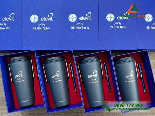 Set Quà Tặng (Ly Lock&Lock+Bút) – In Khắc Logo Doanh Nghiệp BAYER