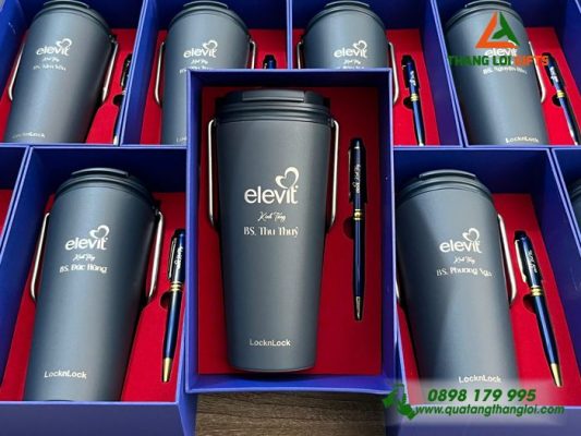 Set Quà Tặng (Ly Lock&Lock+Bút) – In Khắc Logo Doanh Nghiệp BAYER
