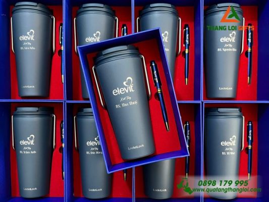 Set Quà Tặng (Ly Lock&Lock+Bút) – In Khắc Logo Doanh Nghiệp BAYER