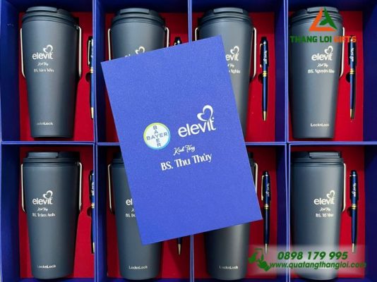 Set Quà Tặng (Ly Lock&Lock+Bút) – In Khắc Logo Doanh Nghiệp BAYER