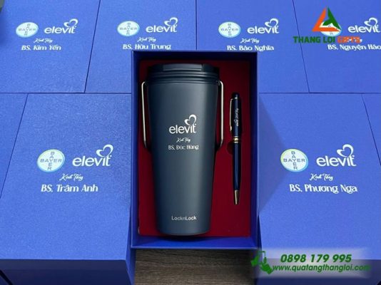 Set Quà Tặng (Ly Lock&Lock+Bút) – In Khắc Logo Doanh Nghiệp BAYER