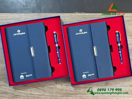 Set Quà Tặng (Sổ+Bút) - In Khắc Logo Doanh Nghiệp HUAWEI