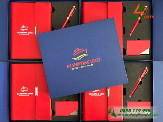 Giftset (Sổ+Namecard+Bút) - In Logo Doanh Nghiệp DJ Shipping Lines