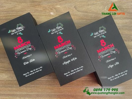 Combo Quà Tặng (Bình+Bút) – In Khắc Nội Dung Mừng Ngày Phụ Nữ 8/3