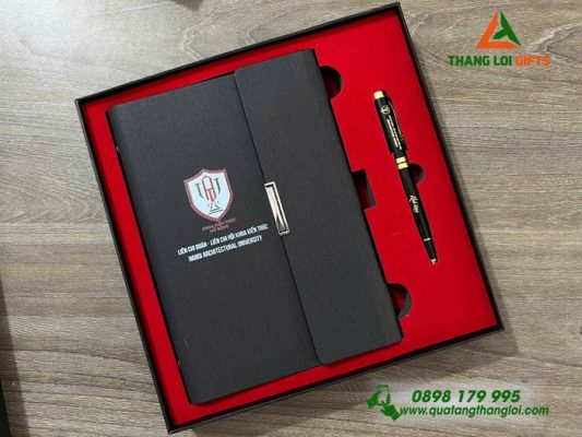 Combo Quà Tặng (Sổ+Bút) - In Khắc Logo Làm Quà Tặng Chi Đoàn