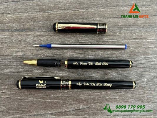 Bút Ký Kim Loại Màu Đen – Khắc Logo Công Ty Luật DIMAC