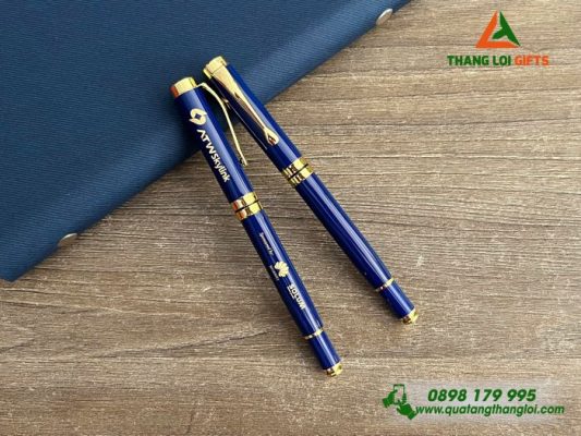 Bút Ký Kim Loại Màu Xanh – Khắc Logo Doanh Nghiệp HUAWEI