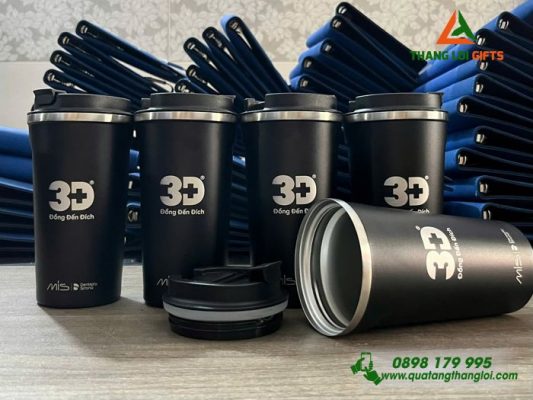 Ly Giữ Nhiệt 510ml Màu Đen - Khắc Logo Y Nha Khoa 3D