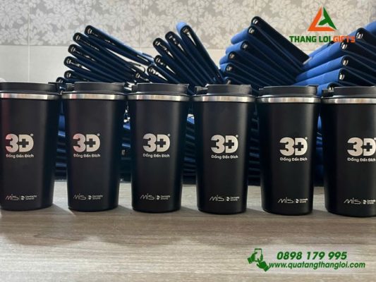 Ly Giữ Nhiệt 510ml Màu Đen - Khắc Logo Y Nha Khoa 3D