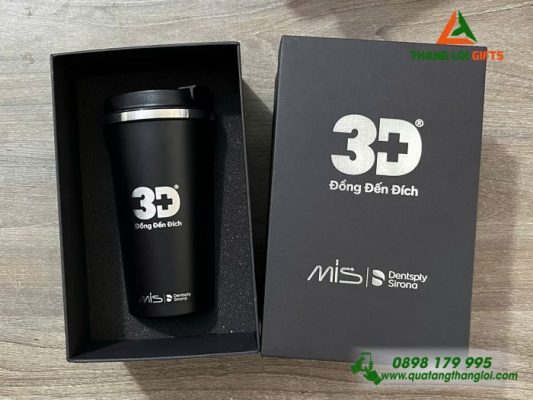 Ly Giữ Nhiệt 510ml Màu Đen - Khắc Logo Y Nha Khoa 3D