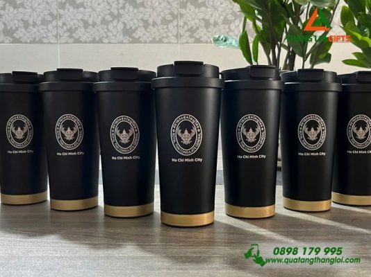Ly Giữ Nhiệt 530ml Màu Đen - Khắc Logo Doanh Nghiệp ROYAL THAI