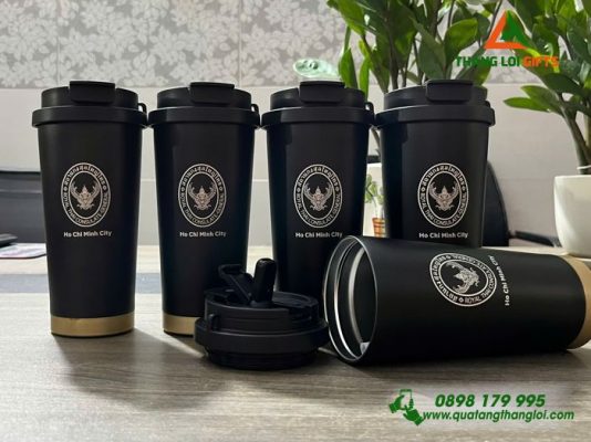 Ly Giữ Nhiệt 530ml Màu Đen - Khắc Logo Doanh Nghiệp ROYAL THAI