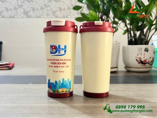 Ly Giữ Nhiệt 530ml – In Logo Đại Hội Đoàn TNCS Phường Diên Hồng