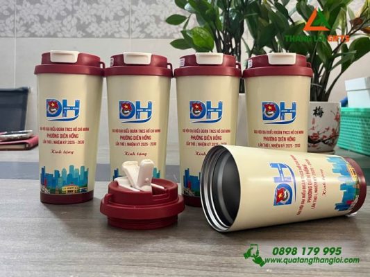 Ly Giữ Nhiệt 530ml – In Logo Đại Hội Đoàn TNCS Phường Diên Hồng
