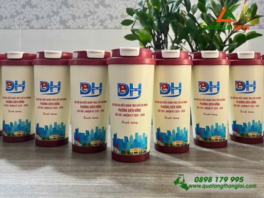 Ly Giữ Nhiệt 530ml – In Logo Đại Hội Đoàn TNCS Phường Diên Hồng