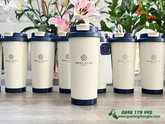 Ly Giữ Nhiệt 530ml - Khắc Logo Doanh Nghiệp Minh Ngọc Group
